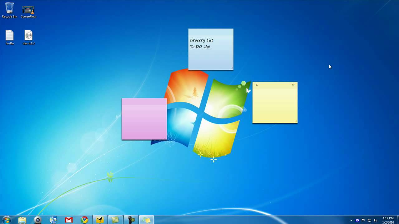 sticky notes for windows 7